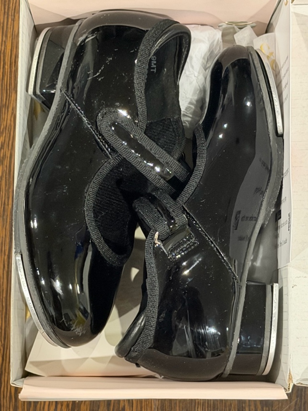 Stelle Black Patent Tap Shoes